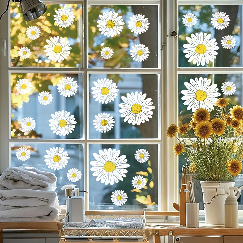 Creative Daisy Bedroom Kitchen Bathroom Wall Decoration Stickers