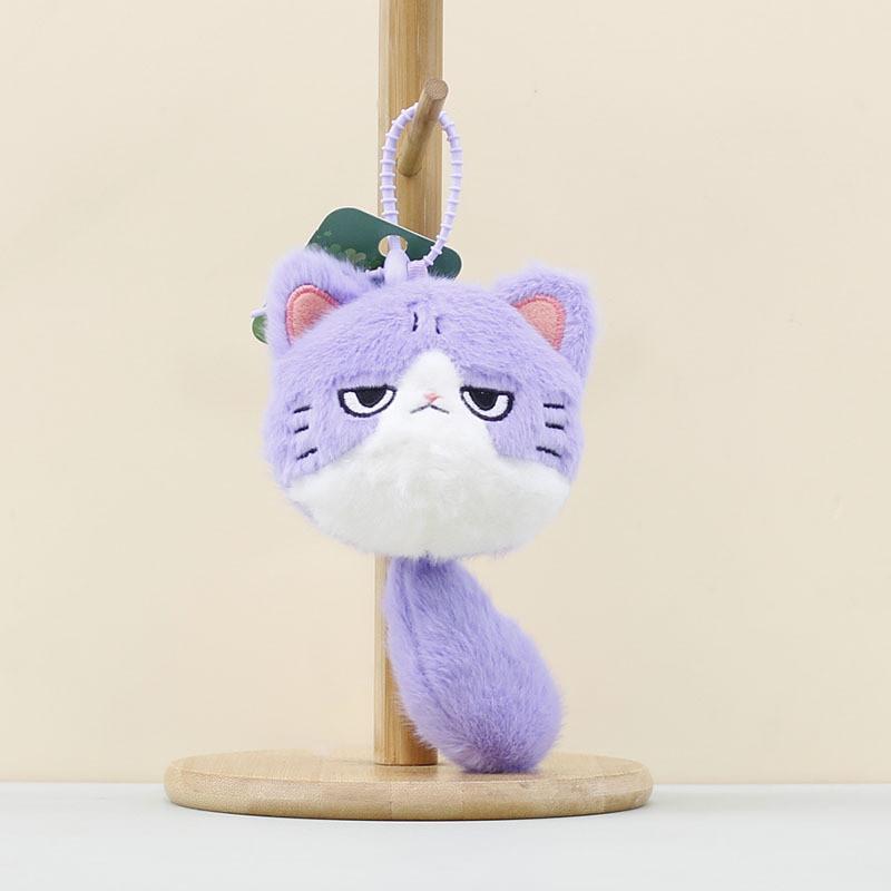 Cat Plushie Mini Keychain With Pp Cotton Stuffing For Bag Keychains Accessories