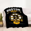 Boston Bruins Hockey Ausrüstung Personalisierte Namensdecke Geschenk Personalisierte Decke Weiche & Gemütliche Überwurfdecke für Picknicks Bett Bettwäsche Stuhl Ganzjahresgebrauch