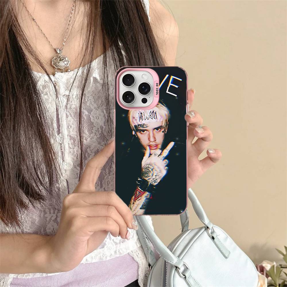 Singer Rapper L-Lil Peep Phone Case For IPhone 16 15 14 13 12 11 Pro Max 17 Plus Colorful Cover