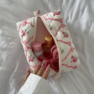 Fashion Rose Cosmetic Travel Bag - Large, Portable Skincare & Makeup Storage