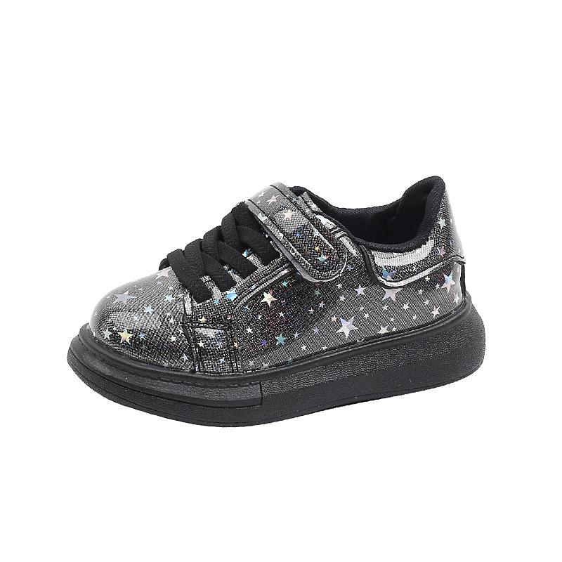 New Spring and Autumn Children's Sneakers, Boys' Shoes, Star Sports Shoes, Girls' Casual Shoes, Girls' Autumn Shiny Leather Shoes