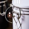 Tinplate Airtight Coffee Canister with Check Valve Coffee Storage Jar Beans Storage Container  Rice