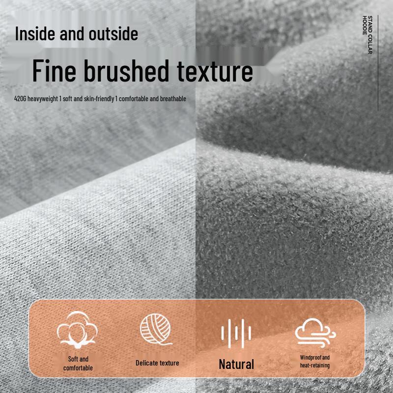 JEEP Men's Fleece-Lined Half-Zip Stand-Collar Sweatshirt