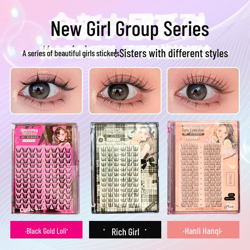 Mengji Shangpin – Natürliche, gebündelte falsche Wimpern im koreanischen Stil