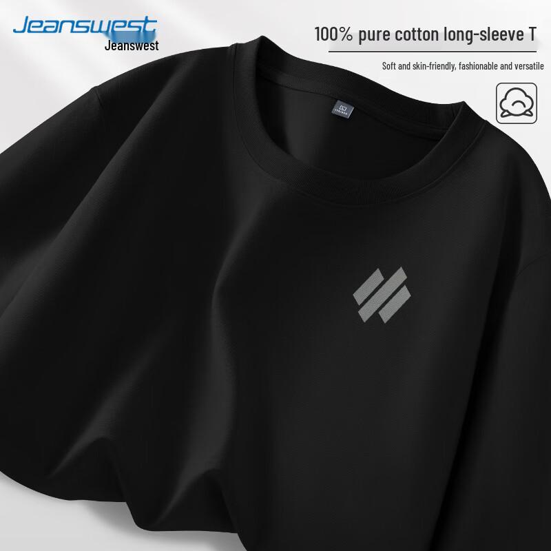 

Jeanswest Men s 2026 Pure Cotton Loose Fit Long Sleeve T-Shirt 3XL