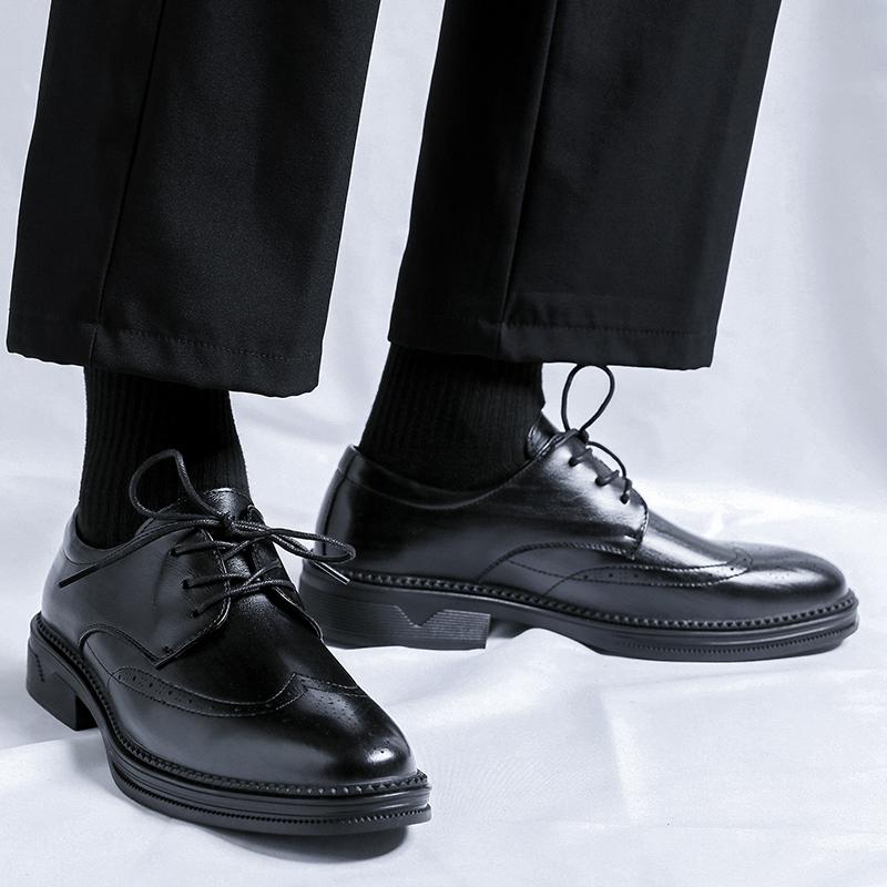 Business Casual Men's Shoes  Fashion Man Versatile Shoes Lace Up Men Casual Comfortable Wedding Party Minimalism Office Footwear
