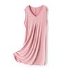 Women's Plus Size Sleeveless Long Solid Color Dress for Spring and Summer - Perfect for Home and Outer Wear