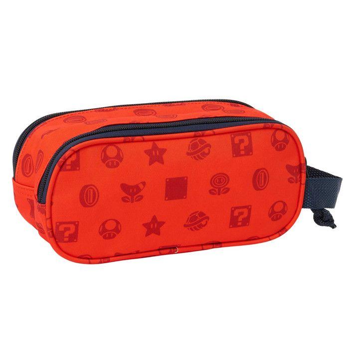 Trousse double 3D - SAFTA - SUPER MARIO 3D - Confortable - Polyvalente - Enfants scolaires