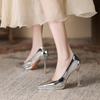 Fashion Rhinestone Ladies Pumps Super High Heel Stilito Pointed Toe Women's Shoes On Offer Y2k 39 Chic Point Elegant Fashion Dress Shoe