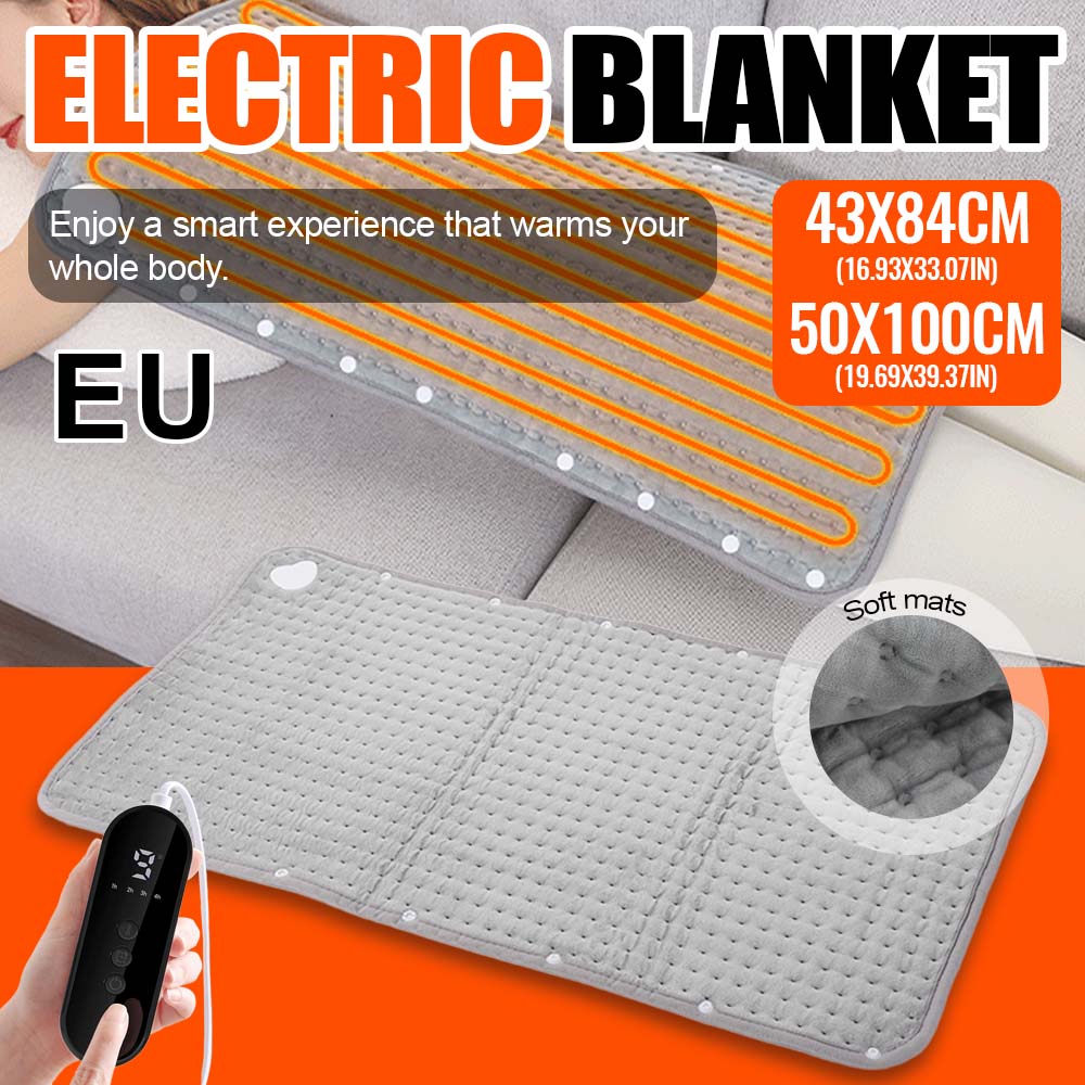 Electric Heating Pad Pet Heat Mat with 9 Levels Auto Power-off Heating Blanket Body Warming Winter for Abdomen Hand Thermal Mat