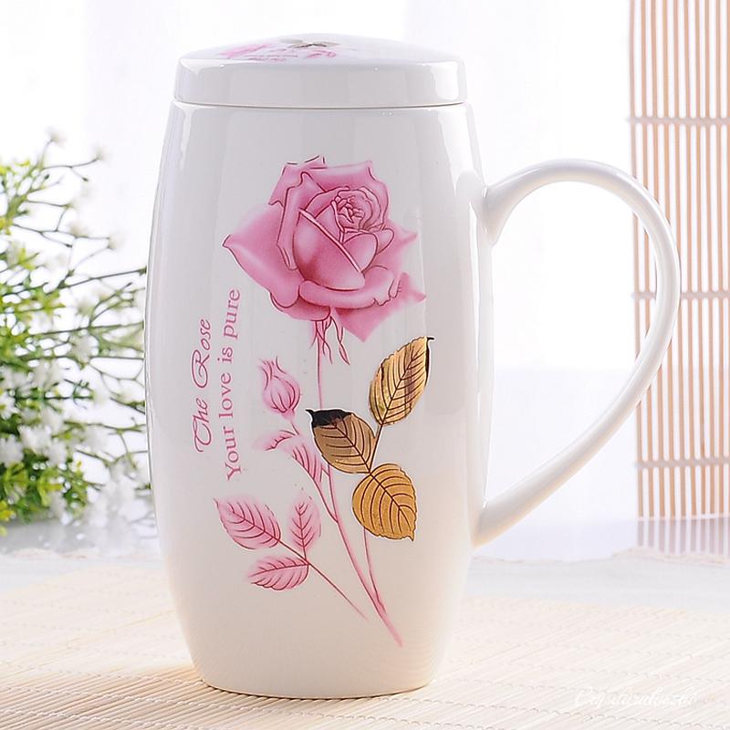 700ML, Bone China Big Coffee Mug, Ceramic Tumbler Tea Time, Large Mug Christmas Cup Gift, Porcelain Big Mug, Enamel Cup Taza