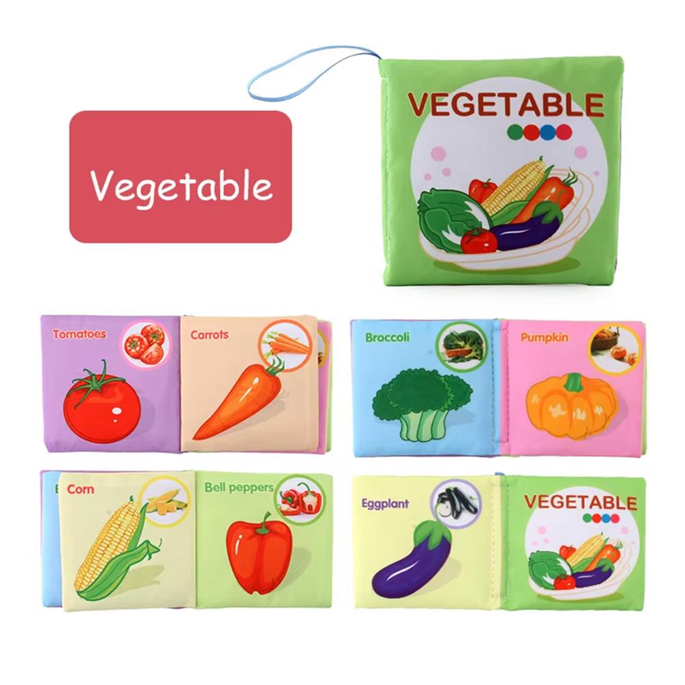 Cloth Books Baby Toys, Colorful Fabric Baby Learning Books Touch And Feel Crinkle Sounds For Holidays