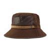 Summer Outdoor Breathable Mesh Fisherman Hat Unisex Flat Top Large Brim Sun Protection Sun Hat Mountaineering Hat