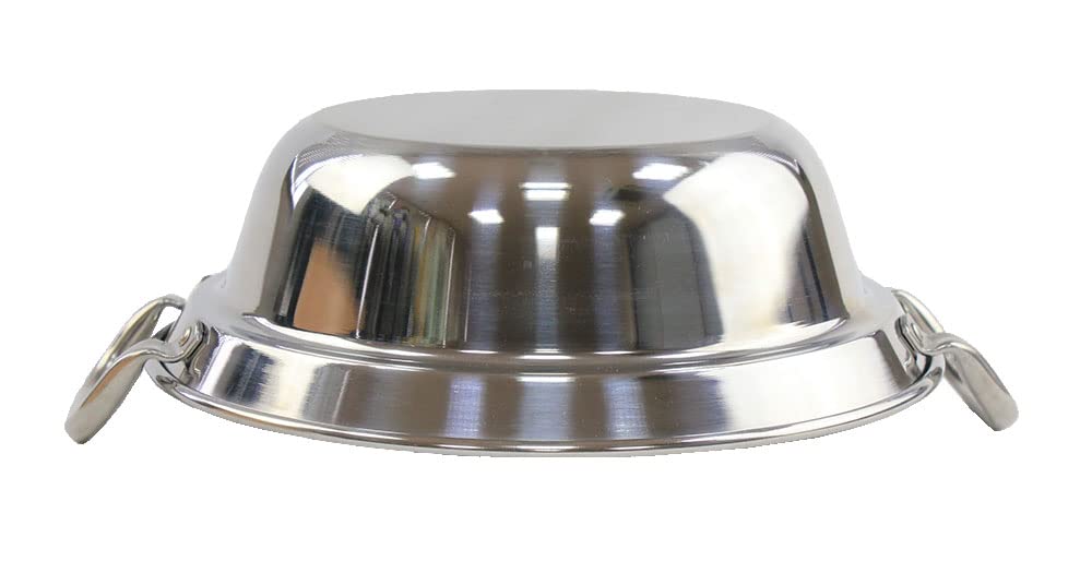 Manyo Made In Japan IH Compatible Stainless Steel Pot 30cm Set EX00412A Silver Color (Pot)/Natural (Seiro)