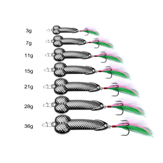 MUQZI Sports Accessory Outdoor Fishing Lure Bright Metal Simulation Fish Hard Bait Tackle with Hook