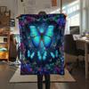 1PC 3D Butterfly Print Flannel Blanket, High Quality All Seasons, Home Decor, Warmth and Comfort, Perfect for Christmas Gifts