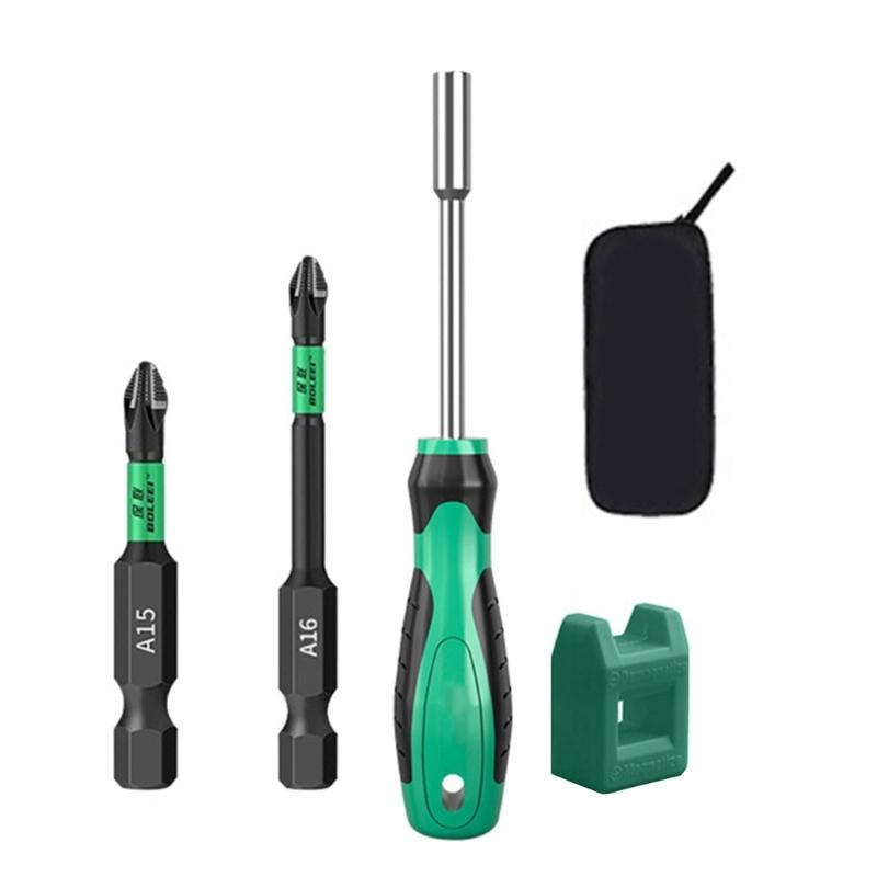 Professional Steel Screwdriver Bit Adapter Extended Shafts Nut Driver Suitable for Multiple Socket for Complex Tasks