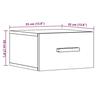VidaXL Table de chevet murale chêne artisanal 35x35x20 cm, armoire de chevet flottante, armoire de chevet suspendue, unité 857065