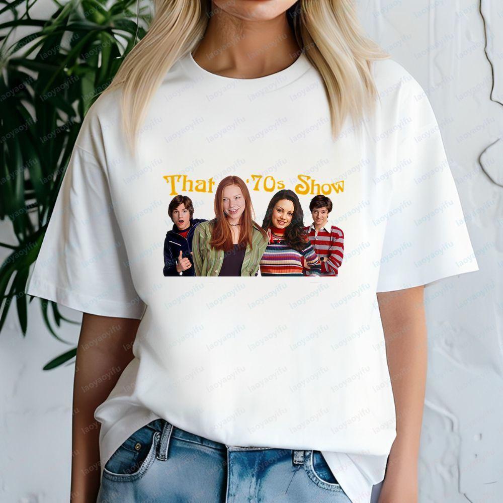 That 70s Show Unique Summer Casual Trend Versatile ShortSleeved RoundNeck TShirt for Both Unisex and WoUnisex