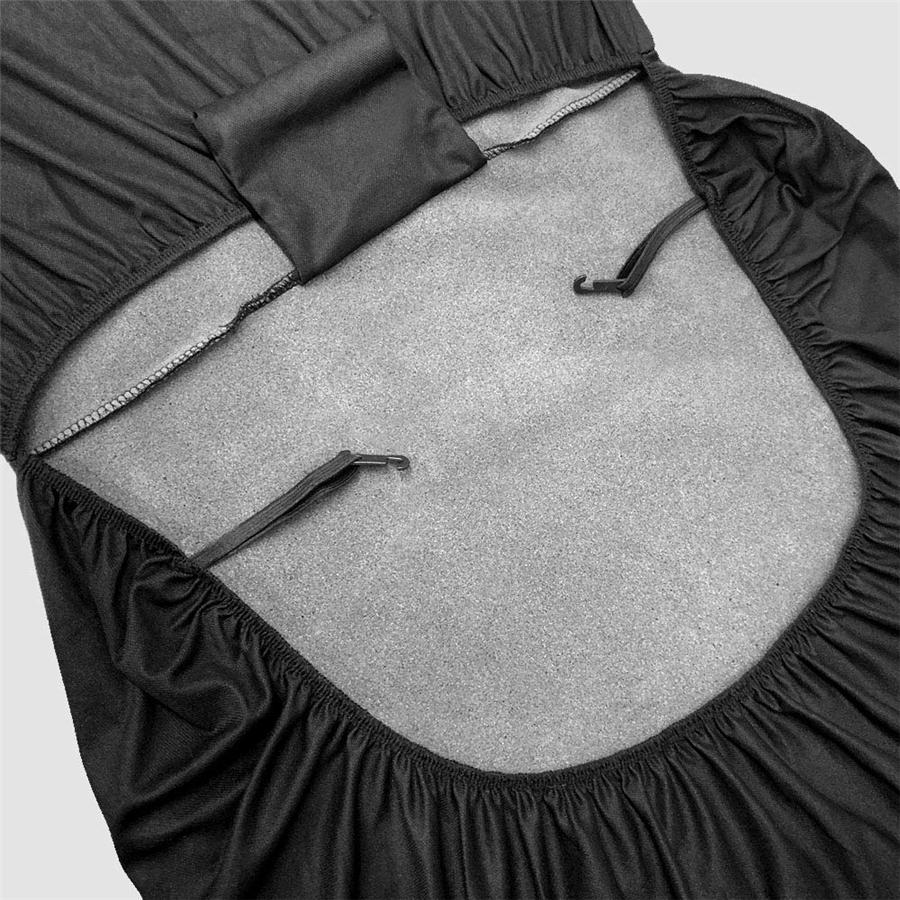 9 Pcs Black & Grey Car Seat Covers Protector Interior Accessories For 5-Seat Car