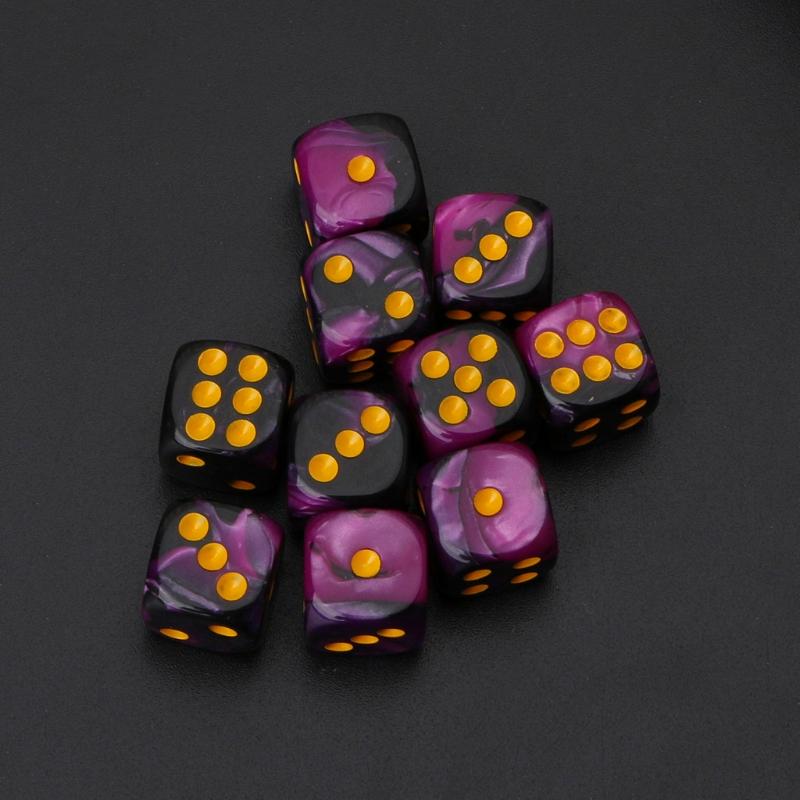 10 stücke Sechsseitige 12mm Transparent Würfel Runde Ecke Tragbare Tisch Spielen Spiele Würfel für Brettspiel