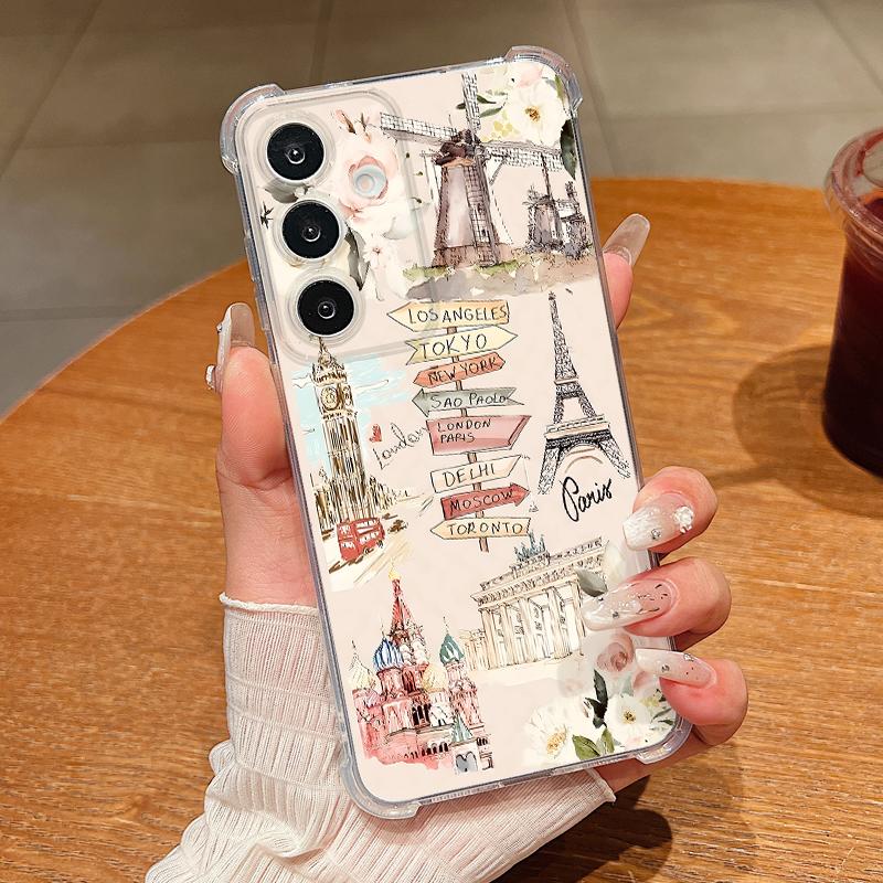 Iceberg Print Transparent Phone Case For Samsung Galaxy A57 A37 A17 A56 A36 A55 A35 A26 A16 A25 A15 A54 A14 Soft Silicone Cover