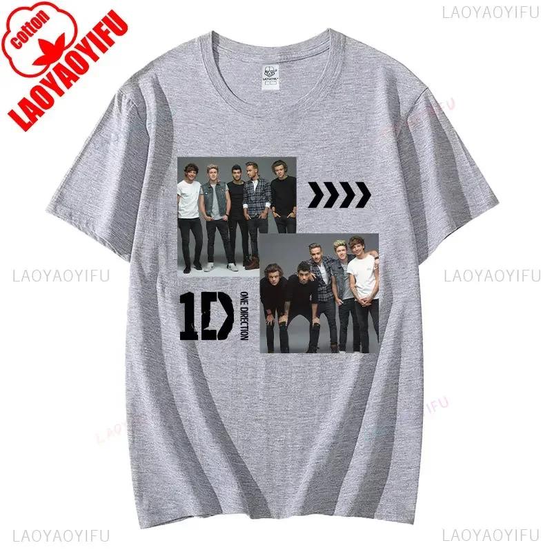 

Unisex One Directions Printing T-shirt Cotton High Quality for Spring/Summer Tee-shirt Round Neck Popular Retro Tshirt Camisetas S