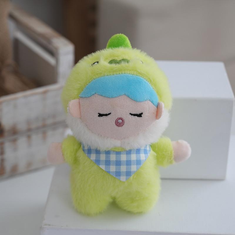 

Cartoon Cute Fox Rabbit Dinosaur Shaped Sleeping Baby Plush Toy For Children зелёный