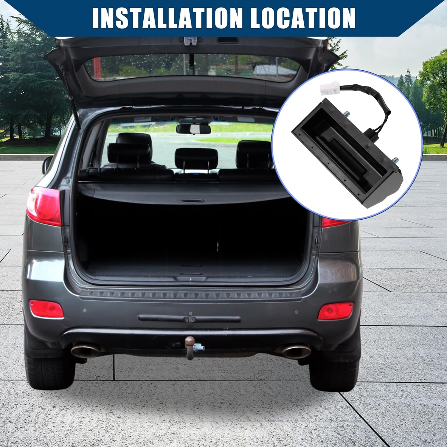 

No.MR599766 / Hatch Tail Gate Tailgate Release Handle for Mitsubishi Endeavor 2004-2007 / Rear Trunk Hatch Handle Release Switch/Durable Plastic /