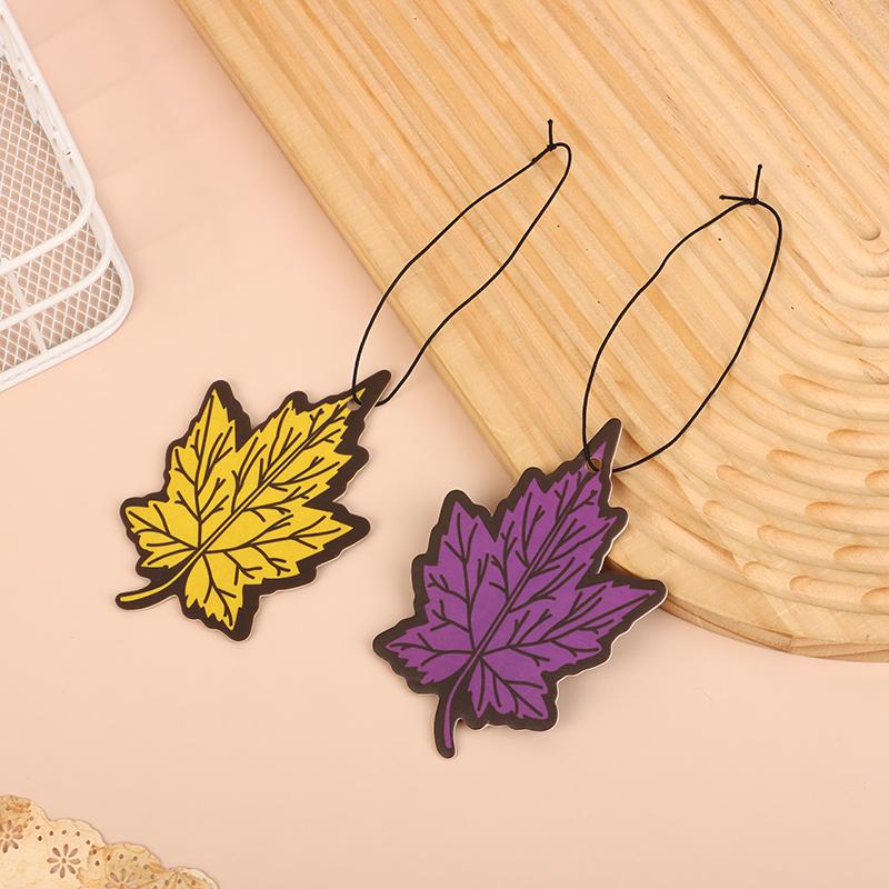 1Pcs Car Air Freshener Natural Scented Tea Paper Cone Hanging Ocean Lemon Perfume Fragrance Leaf Shape Car Accessories