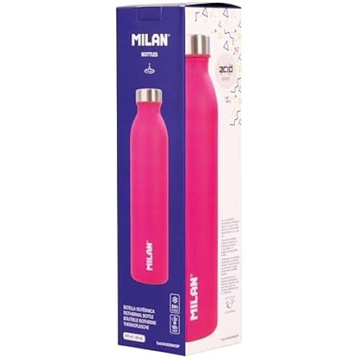 Bouteille isotherme - milan - série acid - acier inoxydable - 0,59 l - rose