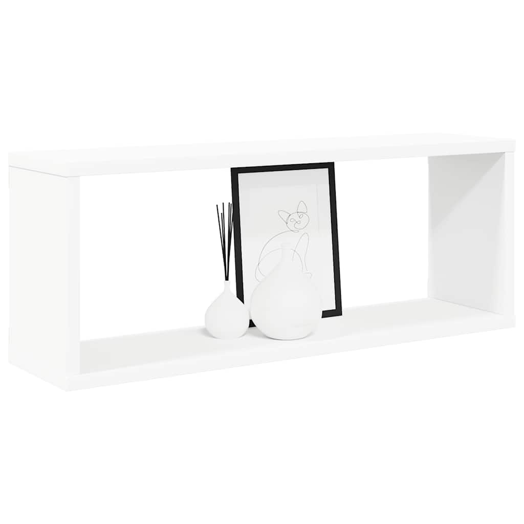 Vidaxl Półki Ścienne Kostki, 2 Szt., Białe, 60X15X23 Cm