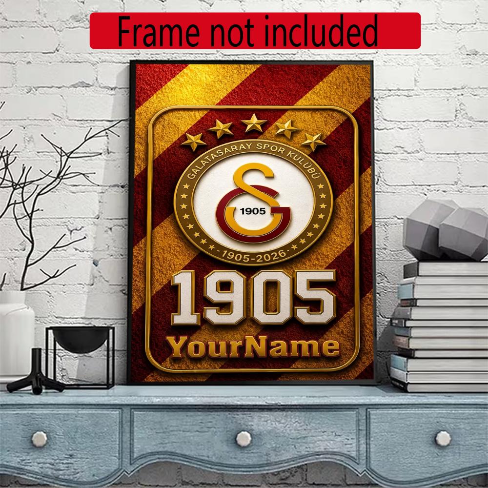 Galatasaray Personalized Name Round Diamond Painting Kit Diamond Embroidery Painting Rhinestones Mosaic Frameless Handwork Decoration Arts