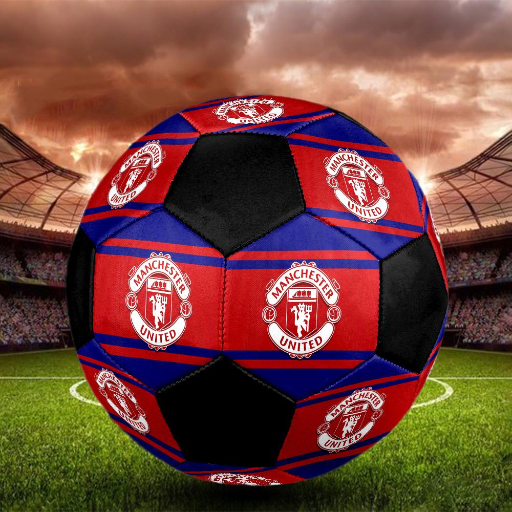 Manchester United Soccer Ball Colorful All Ages Machine Stitched PVC Competition Ready Durable High-Bounce.SIZE5