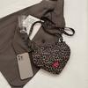 Heart Leopard Shoulder Bag Fashion Student All-match Hand Bags for Woman Casual Bolsos De Mujer Retro Sac Femme Portable Bolso