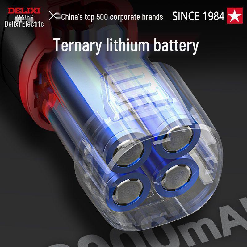 Delixi High-Power Brushless Electric Drill - Lightweight, Rechargeable Impact Model