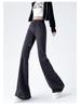 Women's High-Waisted Flared Sweatpants - Slimming Micro-Flare, Tall Fit, Spring/Autumn 2024 Collection