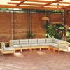 Day and Night - Day and Night Garden Furniture 8 Pieces and Cushions Solid Cream Pine Wood