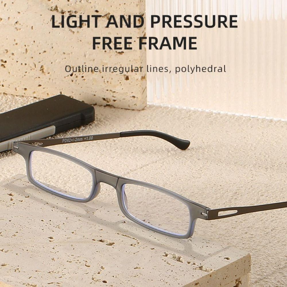 Folding Anti-Blue Light Reading Glasses With Box Men Women Portable Small Frame Presbyopia Eyeglass Ultralight Hyperopia Eyewear