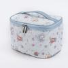 Sweet Makeup Bag, Cute New Checkered Cat Portable Partitioned Storage, Large Capacity for Travel and Hand-carry Toiletries