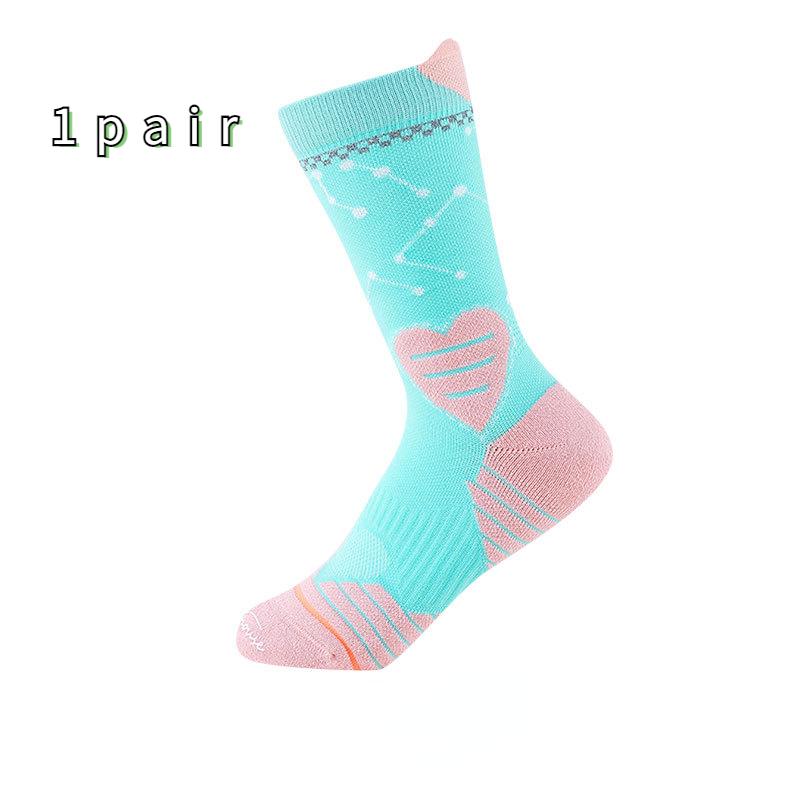 Rozmiar 35-39 Damskie skarpety rowerowe ze średnim stanem Profesjonalne frotte Oddychające skarpety sportowe