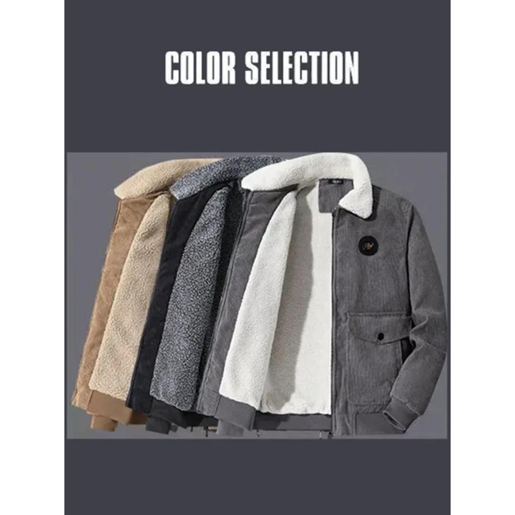Corduroy Jacket 2025 New Addition Velvet Jacket Autumn And Winter Addition Velvet Cotton Coat Lamb Velvet Cotton Coat