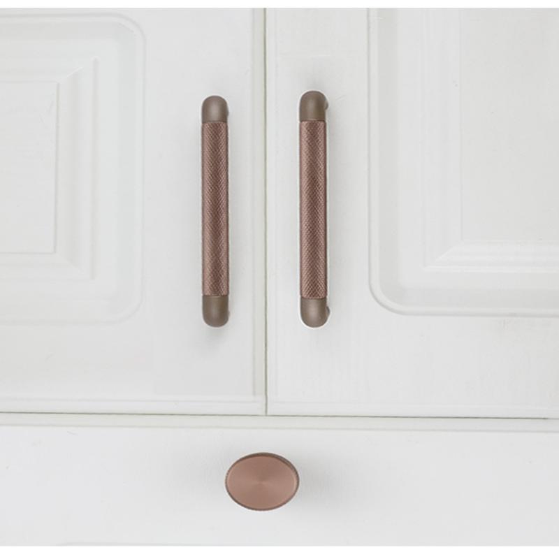 Butoane și Mânere din Aluminiu texturate/striate pentru Dulapuri și Sertare, Butoane pentru Dormitor, Accesorii Gri pentru Dulapuri