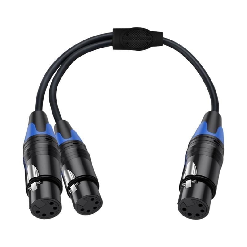 5Pin XLR Splitter Cable With 5Pin XLR Male And Female Connectors For Professional Sound Systems 50cm/19.69in