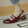 BaoTou Womens Sandals Summer Low Heels Square Mary Jane Shoes for Women Modern Sandals Buckle Strap Sandals Sexy Slingback Shoes