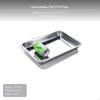 Stainless Steel Rectangular Tray, Deep & Shallow Food Serving Plate, Multipurpose Kitchen Platter