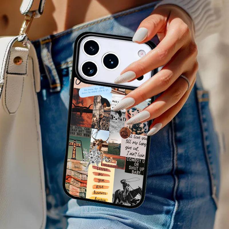 Rodeo Cowboy Lasso Horses Phone Case For iPhone 17 Air 14 15 13 12 Max Cover For Apple 16e 11 Pro Max Plus Coque