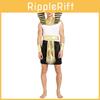 Elegant Egyptian Pharaoh And Queen Costume Perfect For Themed Parties And Stage Performances