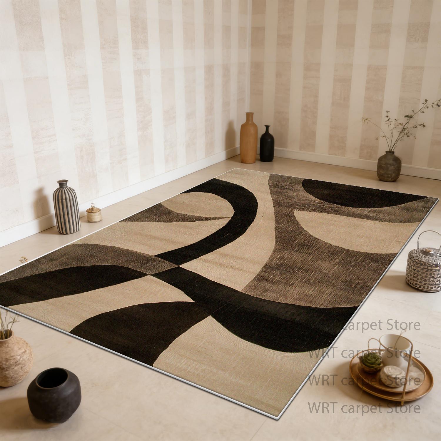 

Modern Abstract Style Large Area Rugs Machine Washable Living Room Sofa Area Carpet Bedroom Office Coffee Tables Non-slip Mat 60x90cm